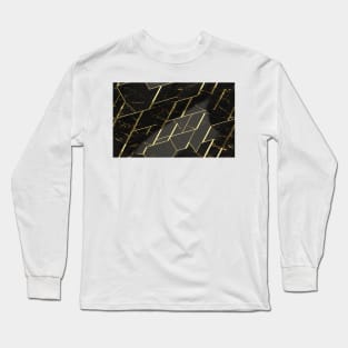 Seamless Black & Gold Texture Patterns VII Long Sleeve T-Shirt